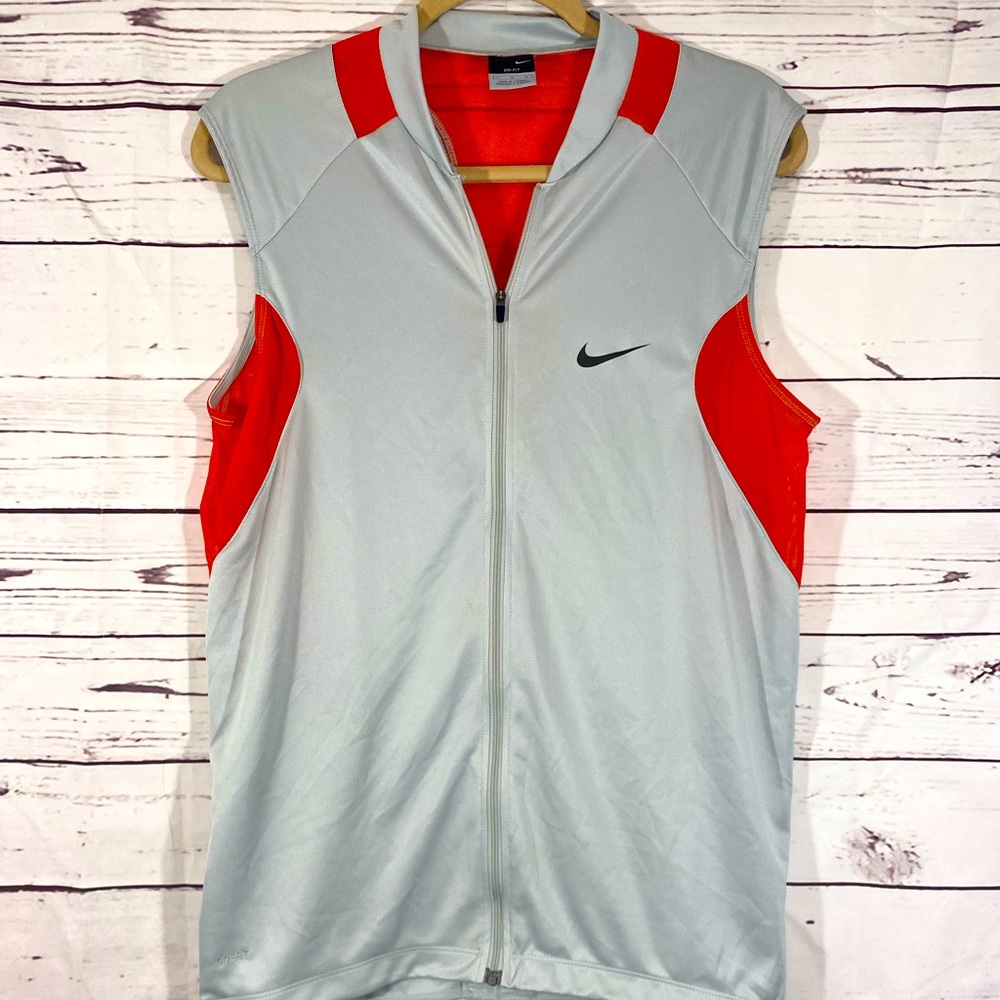 Nike grey dry fit bicycling vest size Large